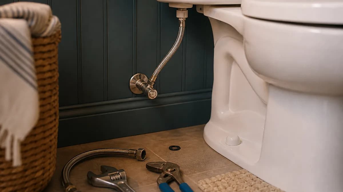 Cover image for Replacing a Toilet Water Supply Pipe Safely