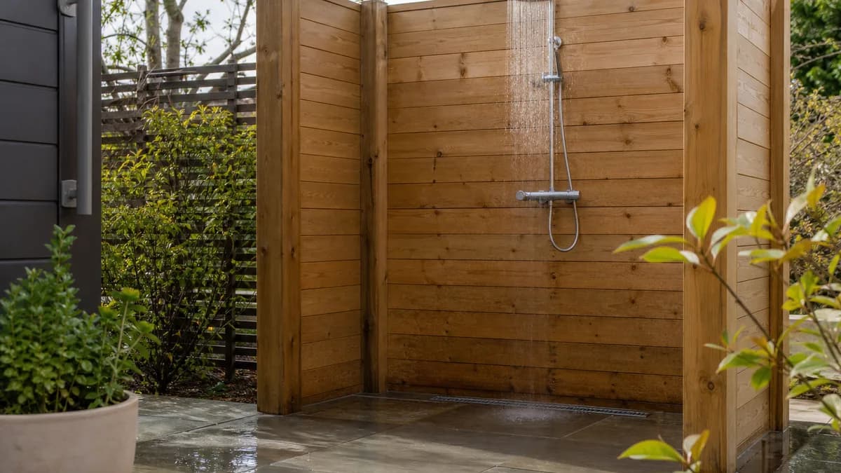 Cover image for Planning an Outdoor Shower: Water, Drainage and Privacy