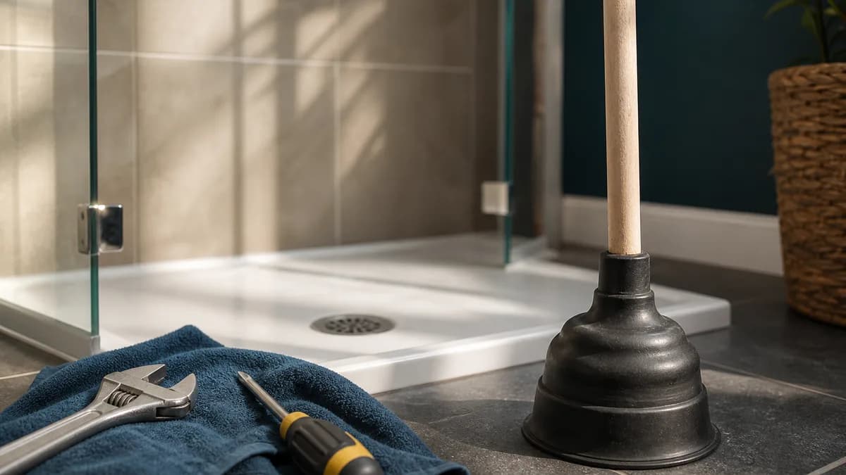 Cover image for Clearing a Shower Drain with the Right Plunger
