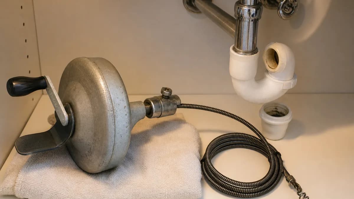 Cover image for Using a Drain Auger Safely and Effectively